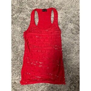 Free Kiss Large Red Tank with Sparkle